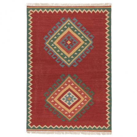 فروش گلیم پشمی قرمز به صورت عمده