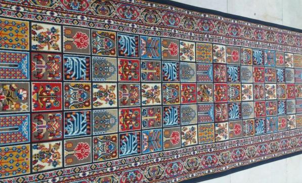 بازار صادرات گلیم پشمی سه متری طرح سنتی